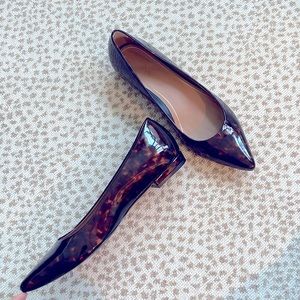 Vionic Lena Point Toe Tortoiseshell Ballet Flat, nearly new